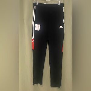 Adidas Aeroready MESSI Youth Black Joggers Training Pants Black Red White XL